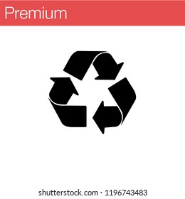 recycle icon in trendy flat style isolated on background. recycle icon page symbol for your web site design recycle icon logo, app, UI. recycle icon Vector illustration, EPS10, Premium.