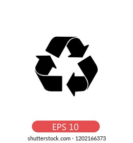 recycle icon in trendy flat style isolated on background. recycle icon page symbol for your web site design recycle icon logo, app, UI. recycle icon Vector illustration, EPS10, Premium.