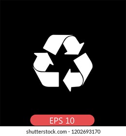 recycle icon in trendy flat style isolated on background. recycle icon page symbol for your web site design recycle icon logo, app, UI. recycle icon Vector illustration, EPS10, Premium.