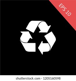 recycle icon in trendy flat style isolated on background. recycle icon page symbol for your web site design recycle icon logo, app, UI. recycle icon Vector illustration, EPS10, Premium.