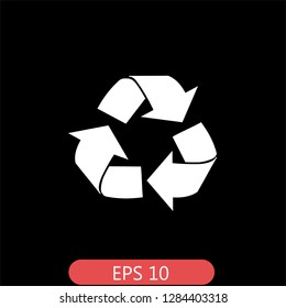 recycle icon in trendy flat style isolated on background. recycle icon page symbol for your web site design recycle icon logo, app, UI. recycle icon Vector illustration, EPS10, Premium.