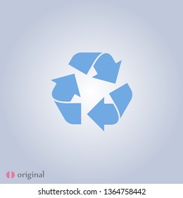 Recycle icon in trendy flat style isolated on background.  Recycling icon page symbol for your web site design recycle sign of a logo, app, UI.   EPS10. Recycle illustration .
