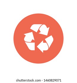 Recycle icon in trendy flat style isolated on background. Recycling icon page symbol for your web site design recycle sign of a logo, app, UI. EPS10.