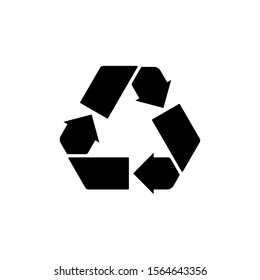 Recycle icon in trendy flat style isolated on white background. Vector
