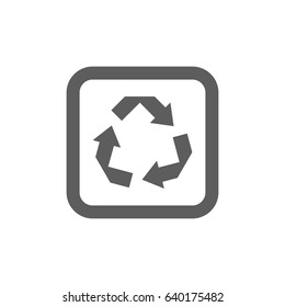 Recycle Icon in trendy flat style isolated on white background. Award symbol for your web site design, logo, app, UI. Vector illustration, EPS10.