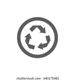 Recycle Icon in trendy flat style isolated on white background. Award symbol for your web site design, logo, app, UI. Vector illustration, EPS10.