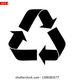 Recycle icon vector - Vector