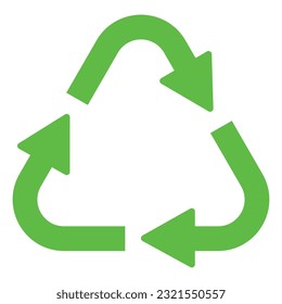 Reciclar vector de icono. Las flechas reciclan la ilustración vectorial del símbolo ecológico. Icono de ciclo reciclado. Símbolo de materiales reciclados. Símbolo de reciclaje sobre fondo blanco