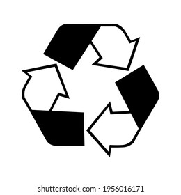 Recycle icon vector. Best recycle symbol. Isolated on a blank background. Can be edited and changed colors. 