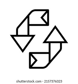 Reciclar vector de icono. Mejor símbolo de reciclaje. Aislado en un fondo en blanco. Se pueden editar y cambiar los colores.