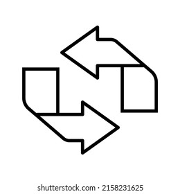 Recycle icon vector. Best recycle symbol. Isolated on a blank background. Can be edited and changed colors.