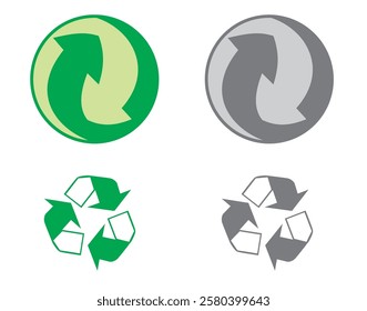 Recycle Icon Vector Design line art
