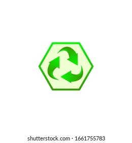 Recycle icon vector. Design template.