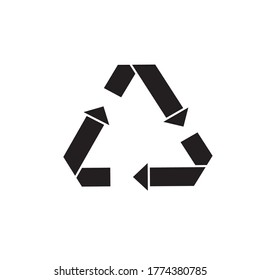 Recycle icon vector design template