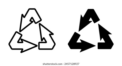 Recycle icon vector design template