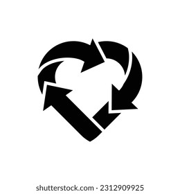 Recycle icon vector design trendy