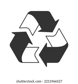 Reciclar el vector de icono, símbolo del logotipo de la ecología. modificable por color