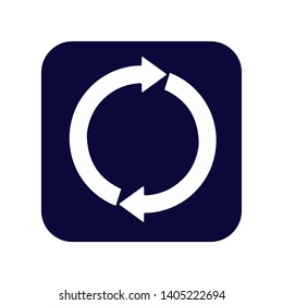 Recycle icon vector. Flat icon recycling symbol