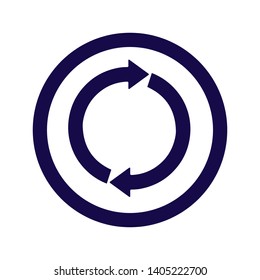 Recycle icon vector. Flat icon recycling symbol