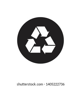Recycle icon vector. Flat icon recycling symbol