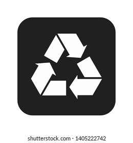Recycle icon vector. Flat icon recycling symbol