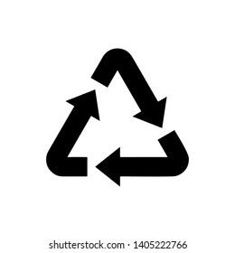 Recycle icon vector. Flat icon recycling symbol