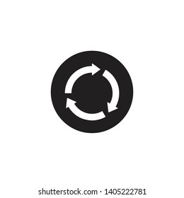 Recycle icon vector. Flat icon recycling symbol