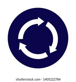 Recycle icon vector. Flat icon recycling symbol