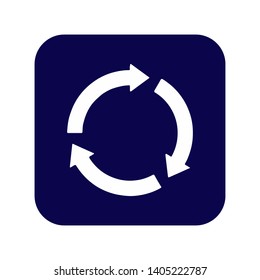 Recycle icon vector. Flat icon recycling symbol