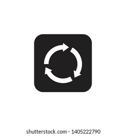 Recycle icon vector. Flat icon recycling symbol
