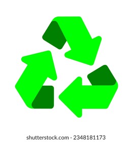 Wiederverwenden des Vektorgrafik-Designs von Symbolen. Grüne Farbe. Ideal für Geschäftskonzepte, Hintergründe, Hintergrund, Poster, Aufkleber, Banner, Etiketten, Diagramme und Bildschirmhintergründe