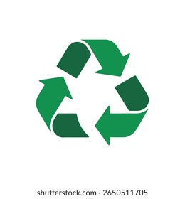 Recycle Icon Vector – Green Recycling Symbol for Eco-Friendly App and Sustainability Design