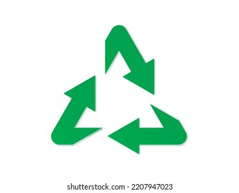 recycle icon vector. green recycle symbol, perfect for website and print packaging product