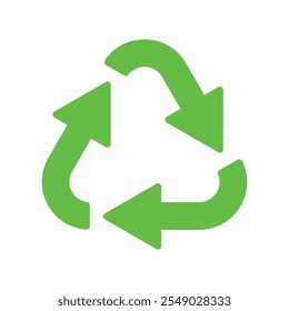 Recycle Icon Vector. Green Symbol. Eco Illustration. Arrows Sign.