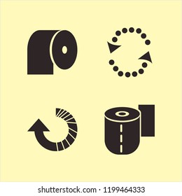 recycle icon. recycle vector icons set recycle sign, reload arrow and toilet paper