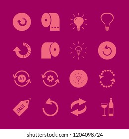 recycle icon. recycle vector icons set toilet paper, recycle sign, recycle gear and reload arrow