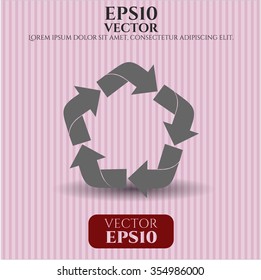 Recycle icon vector illustration