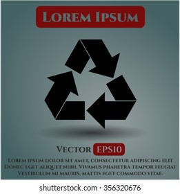Ilustración vectorial de icono de reciclaje