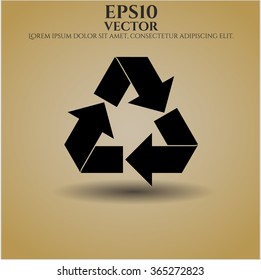 Recycle icon vector illustration