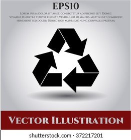 Recycle icon vector illustration