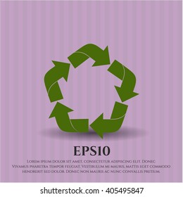 Recycle icon vector illustration