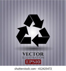 Ilustración vectorial de icono de reciclaje