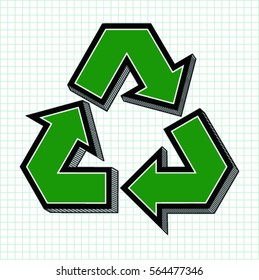 recycle icon , vector illustration