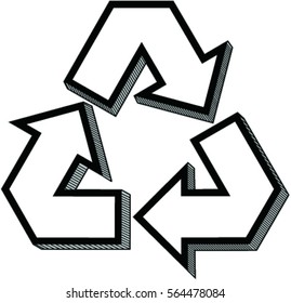 recycle icon , vector illustration