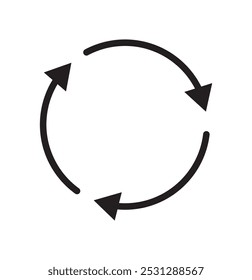Recycle icon vector illustration. Circle arrow vector , refresh arrow icon vector illustration.