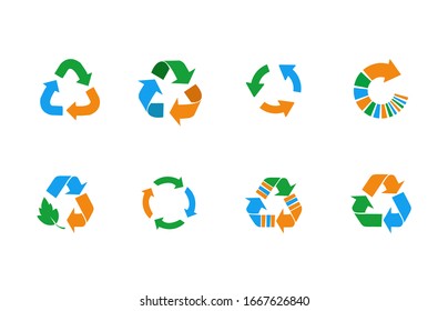 Diseño de ilustración vectorial del icono de reciclaje