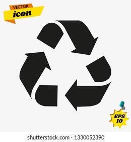 Recycle Icon Vector Illustration Eps10 
Recycle vector icon, install symbol. Recycle Modern, simple flat. vector illustration for web site or mobile app.