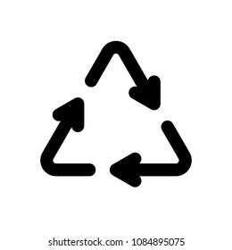 Recycle icon, vector illustration. Flat design style. vector recycle icon illustration isolated on white background, recycle icon Eps10. recycle icons graphic design vector symbols.
