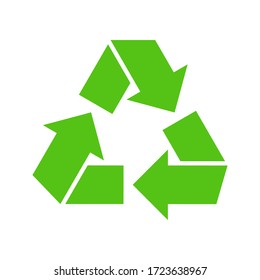 Icono de reciclaje ilustración vectorial aislada en fondo en blanco