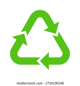 Recycle icon vector illustration isolated on blank background